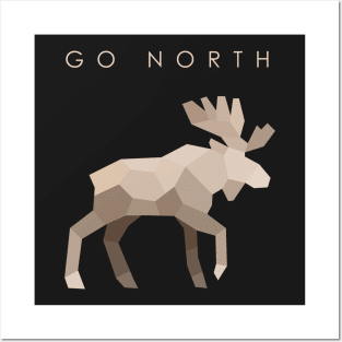 Go North - Elk (dark) Posters and Art